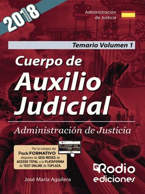 cover image of Cuerpo de Auxilio Judicial. Administración de Justicia. Temario. Volumen 1